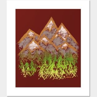 Simple Mountains Posters and Art